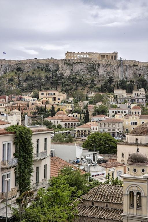 Ferienwohnung Sunny Luxury Loft,Stunning Acropolis View, Jacuzzi Athen Exterior foto